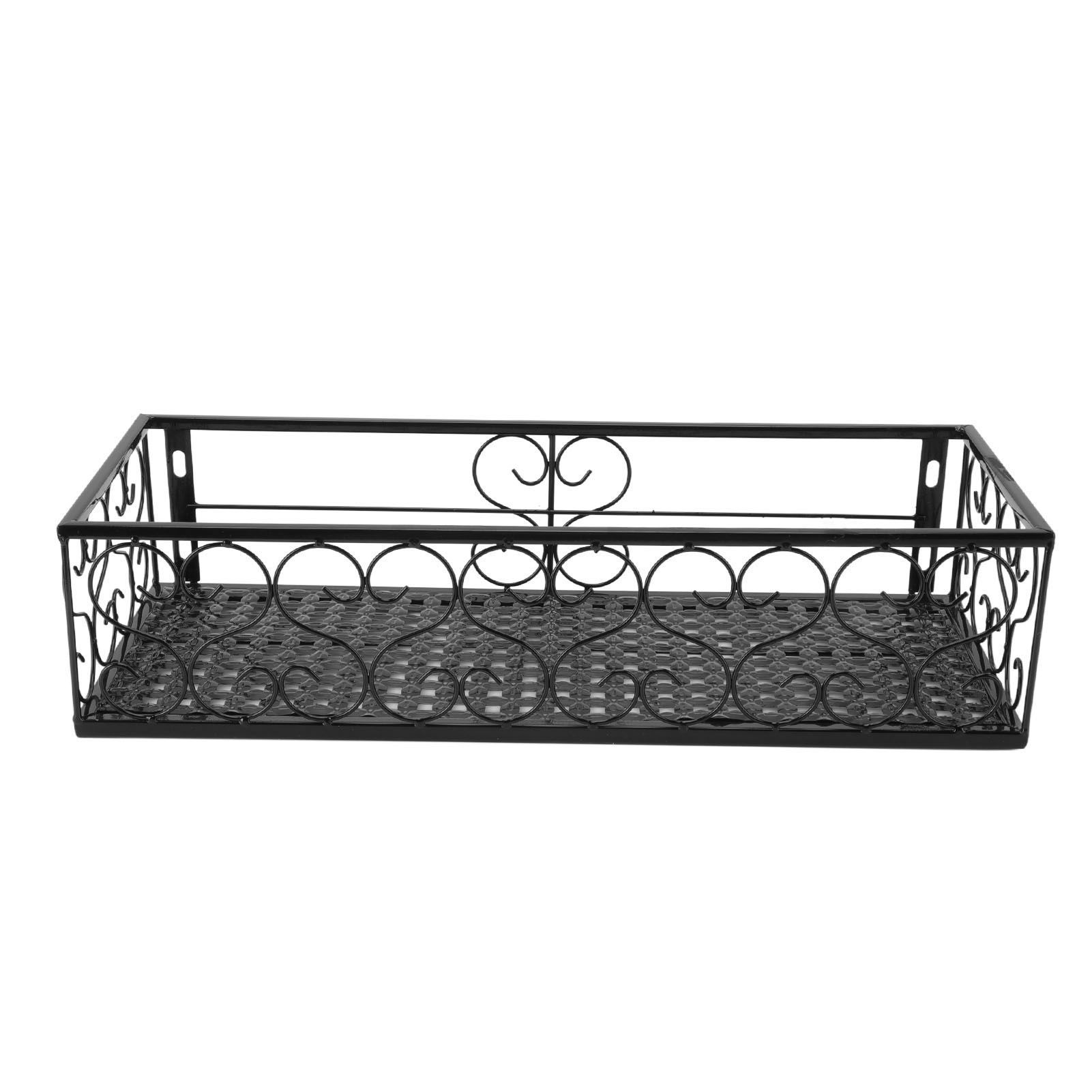 Balcony Flower Rack Hanging Flower Pot Hanger Hanging Wrought Iron Fence Indoor Windowsill Succulent Shelf Suitable for 2.5cm Railings — image 6