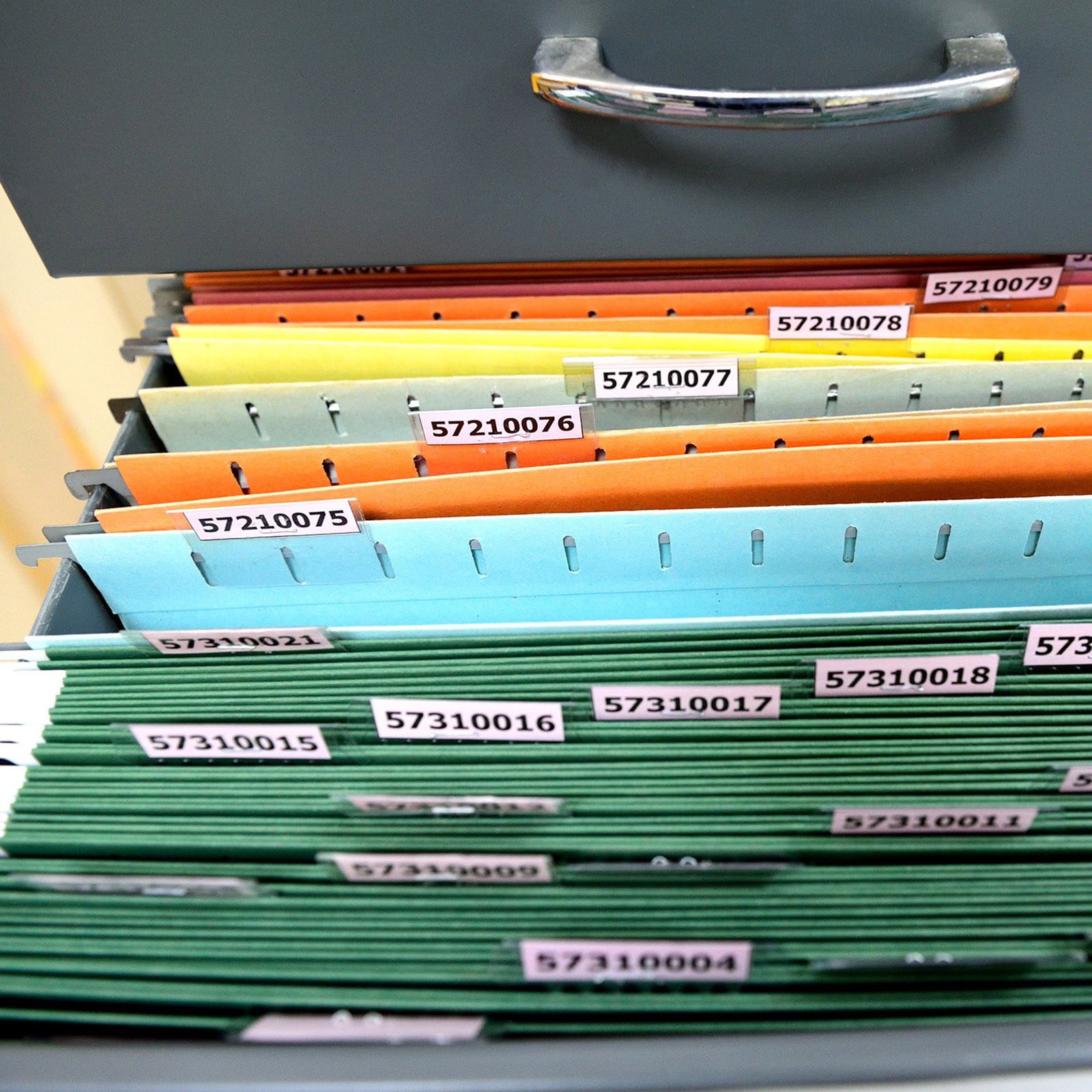 25 Pack Hanging File Folder Tabs, Clear Plastic Label Tabs and Inserts for Filing Cabinets and Office Organization, Yellow, 3 in — image 6