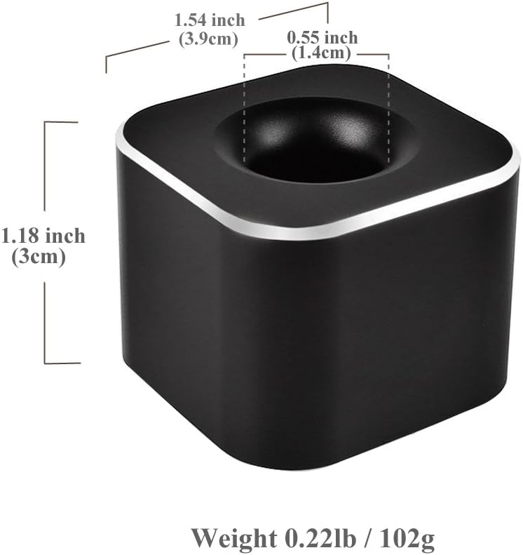 Single Pen Stand Holder, Black Metal Pen Base Stand for Desk Fountain Pen, Toothbrush Brush, Students and Office — image 4