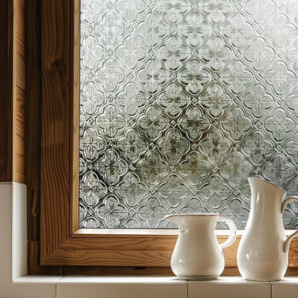 3D Window Film Self-Adhesive Privacy UV Heat Protection Decorative Reusable for Bathroom Home, Compatible with Glass, 50cmx5m — image 2