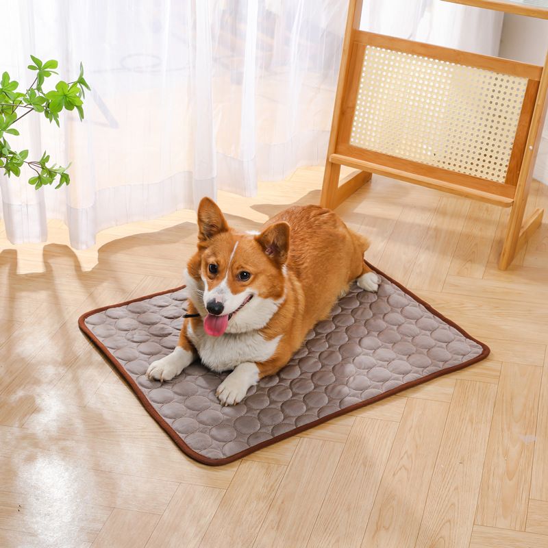 Jun Zhe Pet Ice Silk Cooling Mat for Dogs ice silk pad brown XS(40*30cm) about 60g โ image 6