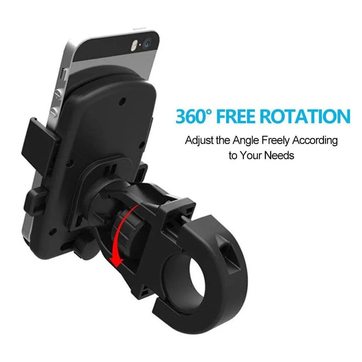 360 Degree Rotation Phone Holder Handlebar Mount for Motorcycle and Bicycle — image 6
