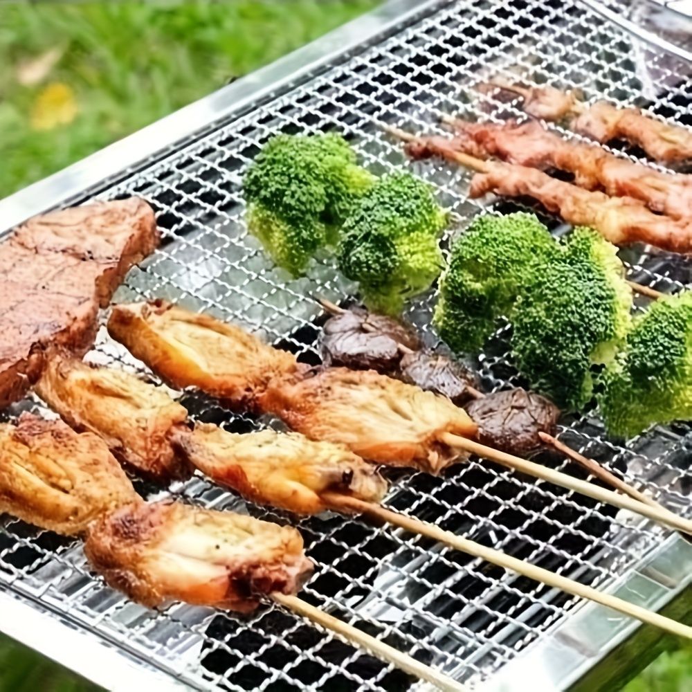 50 stainless steel barbecue skewers for outdoor picnics, perfect for outdoor barbecues, camping, and picnics — image 2