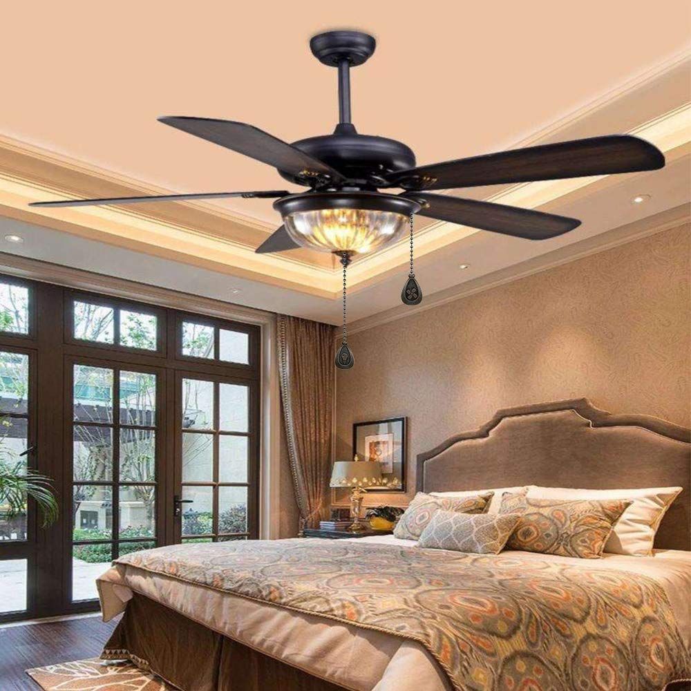 Bronze ceiling fan zipper set, decorative fan zipper pendant extension piece, retro water droplet ceiling fan extender — image 5