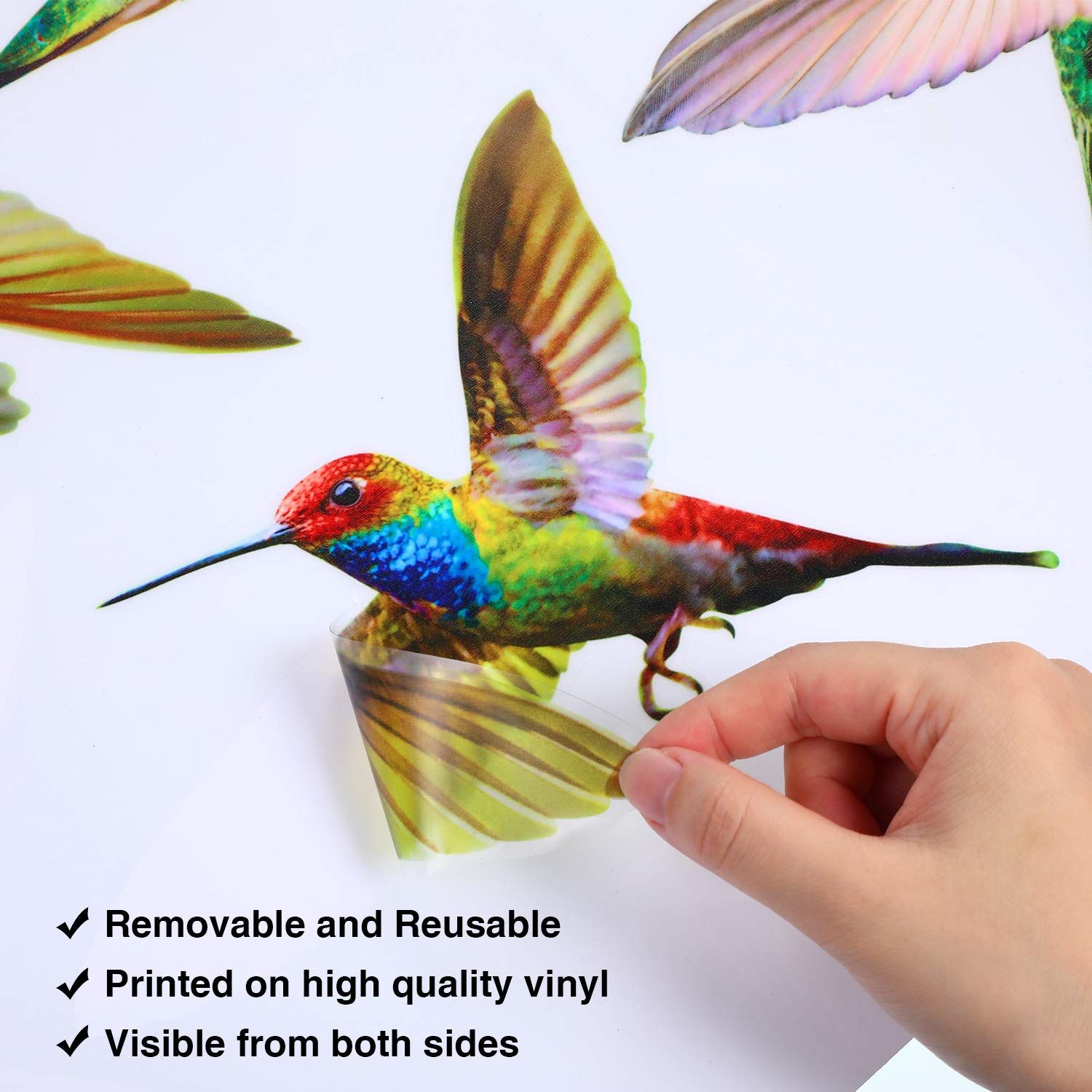 Hummingbird Window Clings Anti-Collision Window Clings Decals to Prevent Bird Strikes on Window Glass Hummingbird Stickers โ image 4