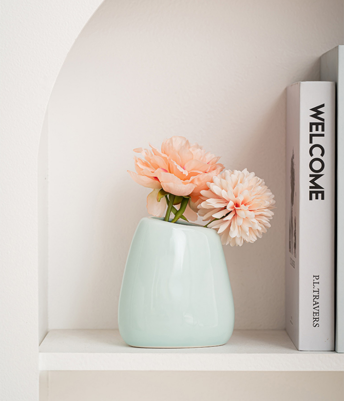 Modern Ceramic Vase Set (3-Piece): Minimalist Home Decor for Living Room Flower Arrangements (Blue) | Other Styles Available in Store — image 5