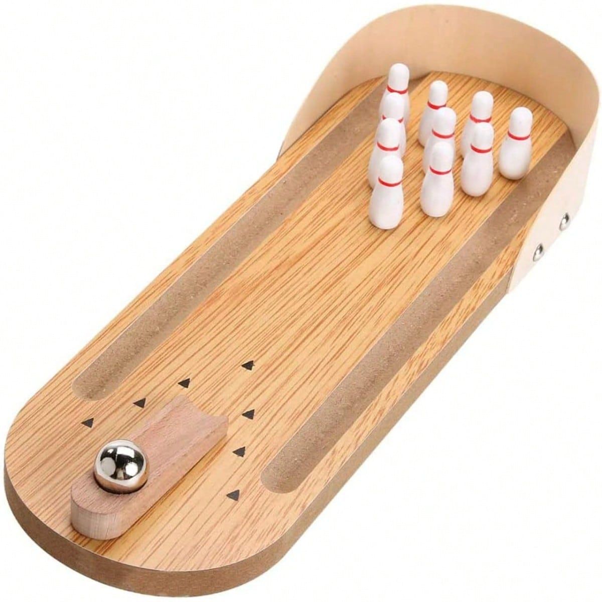 Table Top Mini Game Set Wooden Board Mini Arcade Desktop Shooting Alley Office Desk Stress Relief Gadgets Small Finger Toys Fun Gag Gifts Perfect Valentine's