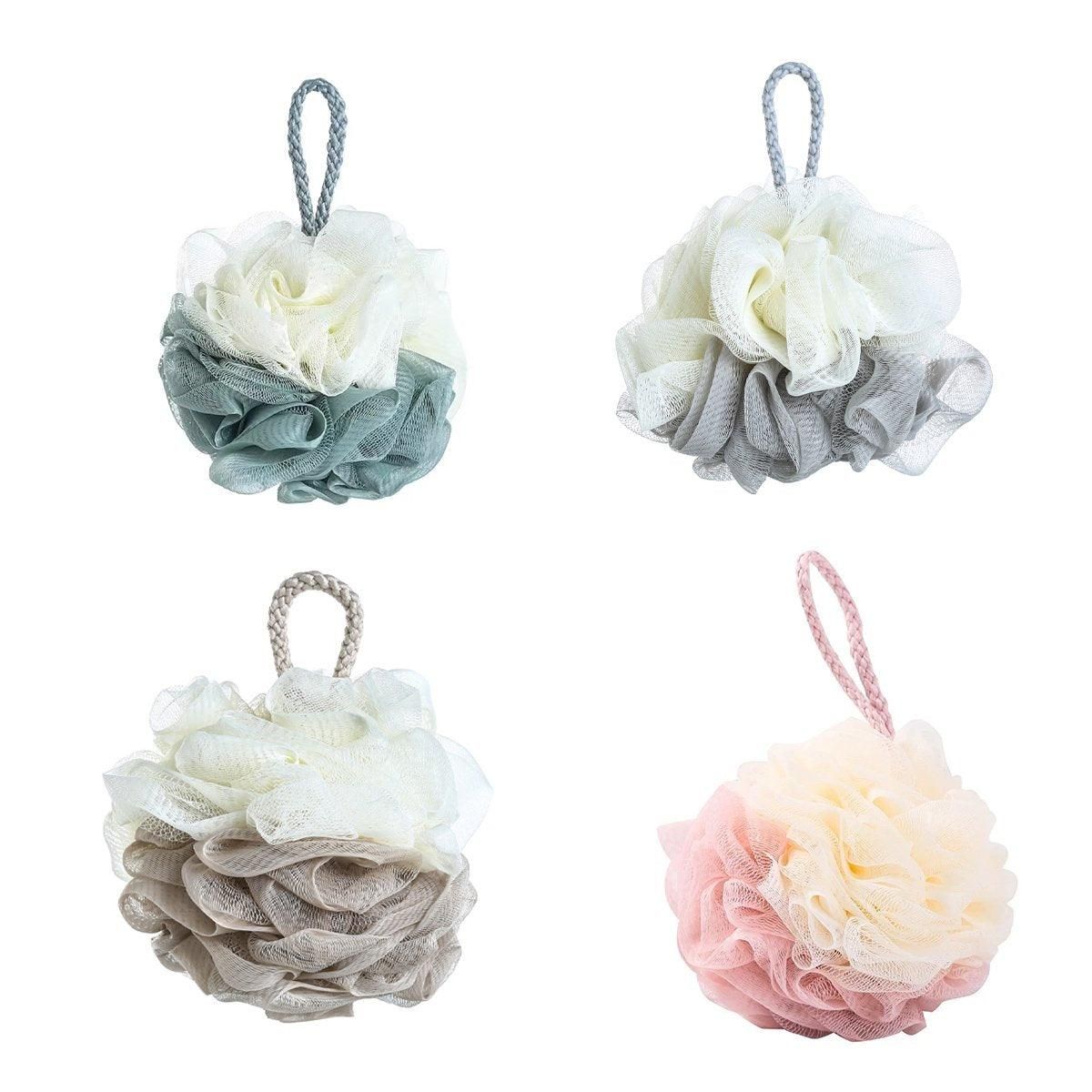 Bath Ball Mermaid Loofah Sponge Bath Puff Soft Ball Body Exfoliate Wash Shower - Pink — image 3
