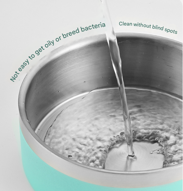 Silver Premium 304 Stainless Steel Pet Bowl (64oz) - Non-Slip, Anti-Tip Food & Water Dish for Dogs & Cats - Durable & Easy Clean — image 3