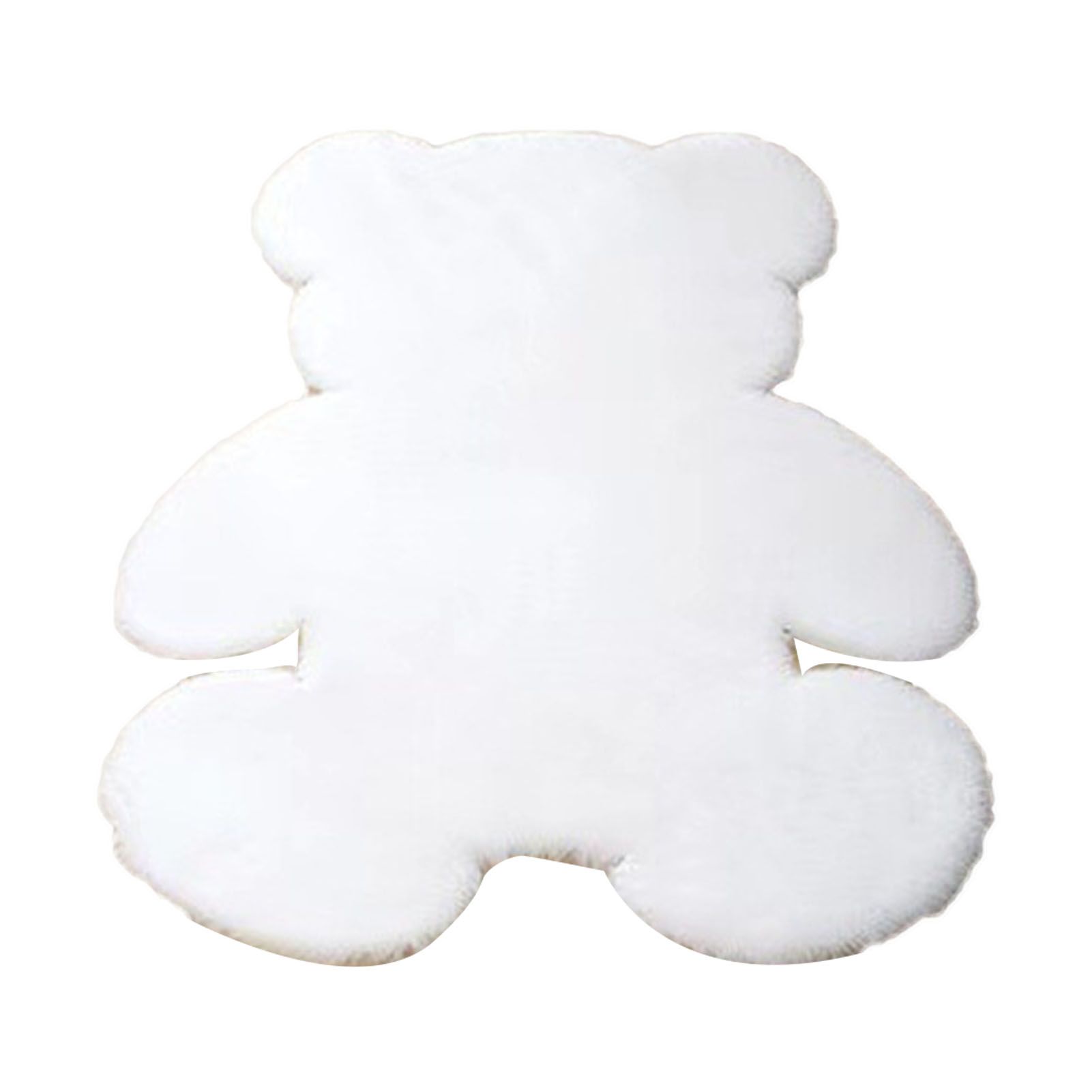 Cute Bedroom Rug Soft Bear Shaped Shaggy Floor Mat for Kids Teen Girls Room Floor Living Room White 45 × 60 — image 4