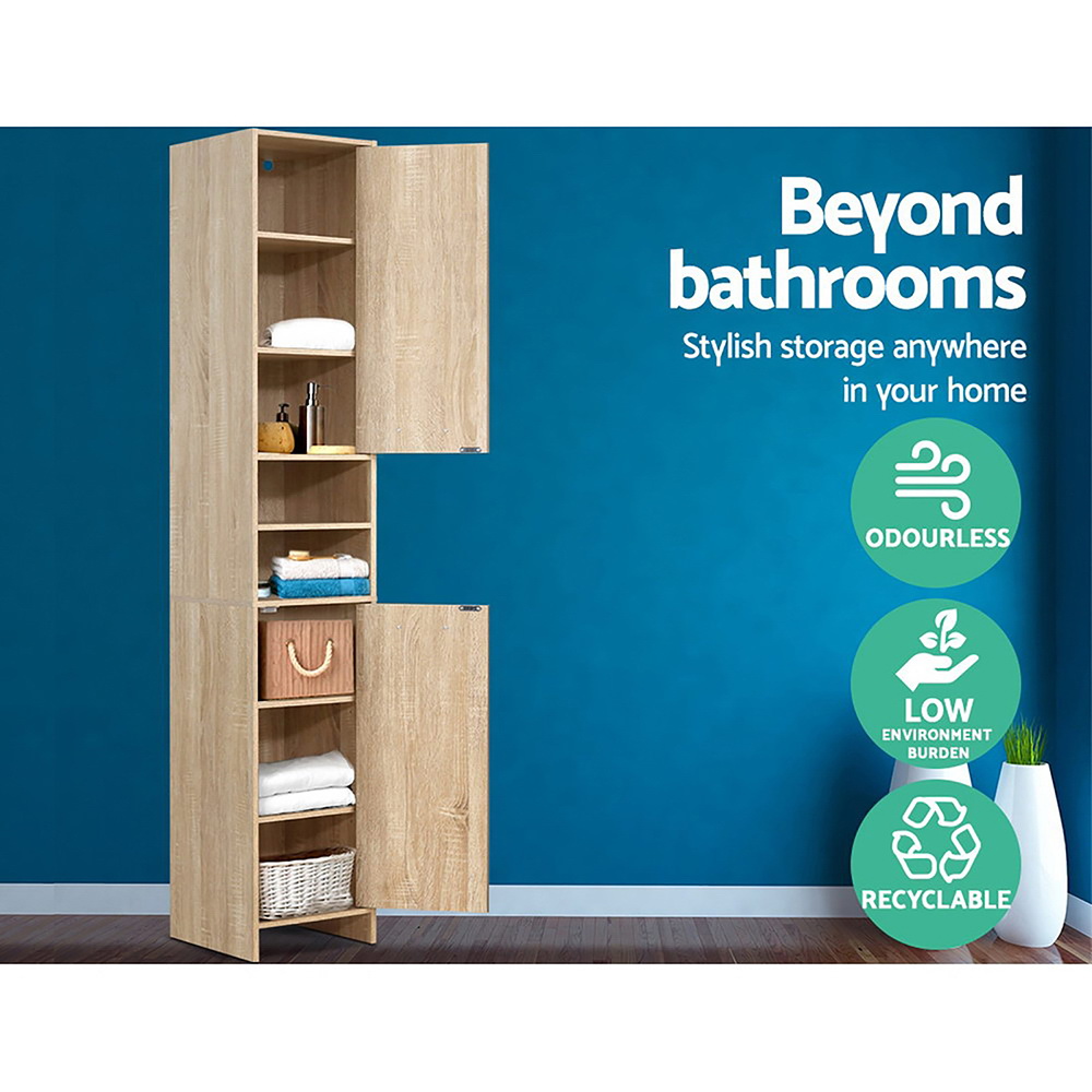Artiss Bathroom Cabinet Storage 185cm Wooden — image 6
