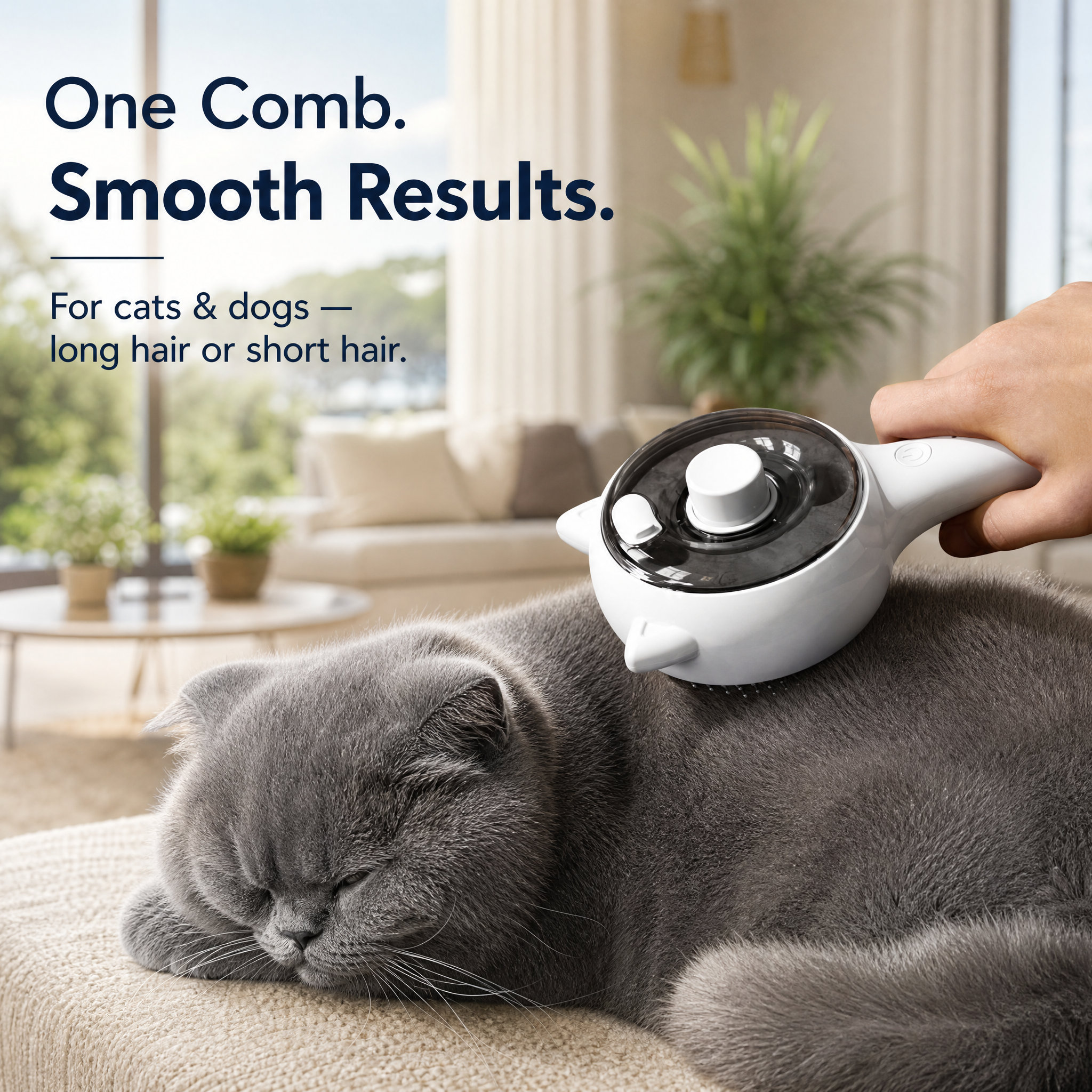 Pink Pet Spray Grooming Brush for Cats and Dogs, Rechargeable Self Cleaning Slicker Brush with Fine Mist, 30ml Water Tank, 500mAh Battery, One Click Fur โ image 6
