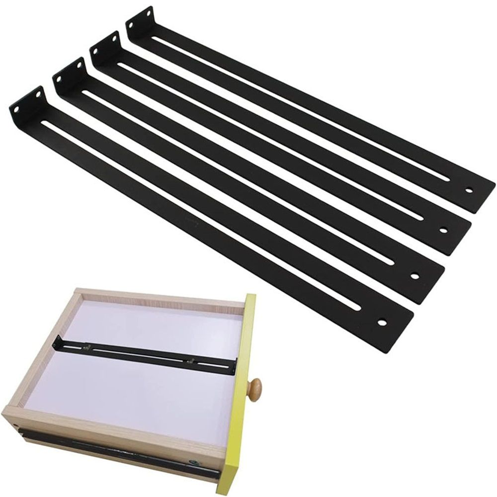 Drawer Repair Kit, Furniture Repair Accessories Brackets Middle Mount to Reinforce and Repair Broken Wooden/Chipboard/ Drawers Cabinet - Heavy Duty Steel — image 2