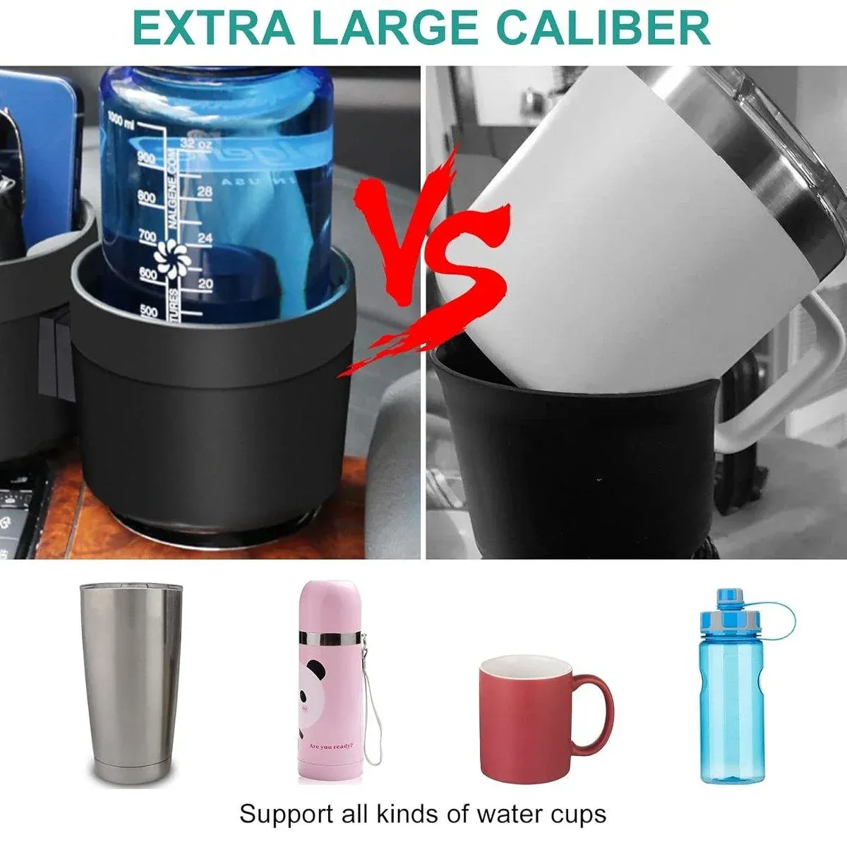 2pcs Car Cup Holder Organiser Dual 2-in-1 Adjustable Drink Holder for Vehicles โ image 5