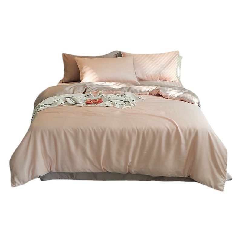 60s Tencel Four Piece Set Lyocell Solid Color 1.8m bed hat four-piece set (for 200 × 230cm quilt core) — image 2