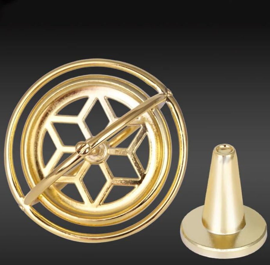 Mini Metal Self-Balancing Finger Gyroscope Anti Gravity Colorful Metal Gyro, Stress Relief Fingertip Toy β image 3