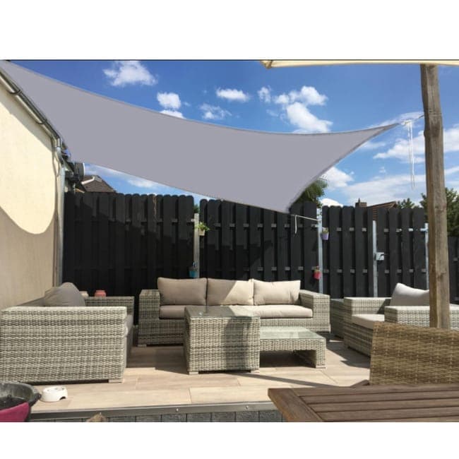 2X3M Waterproof UV-Protective Sun Sail for Outdoor Shade, Gray, 2x3m — image 2