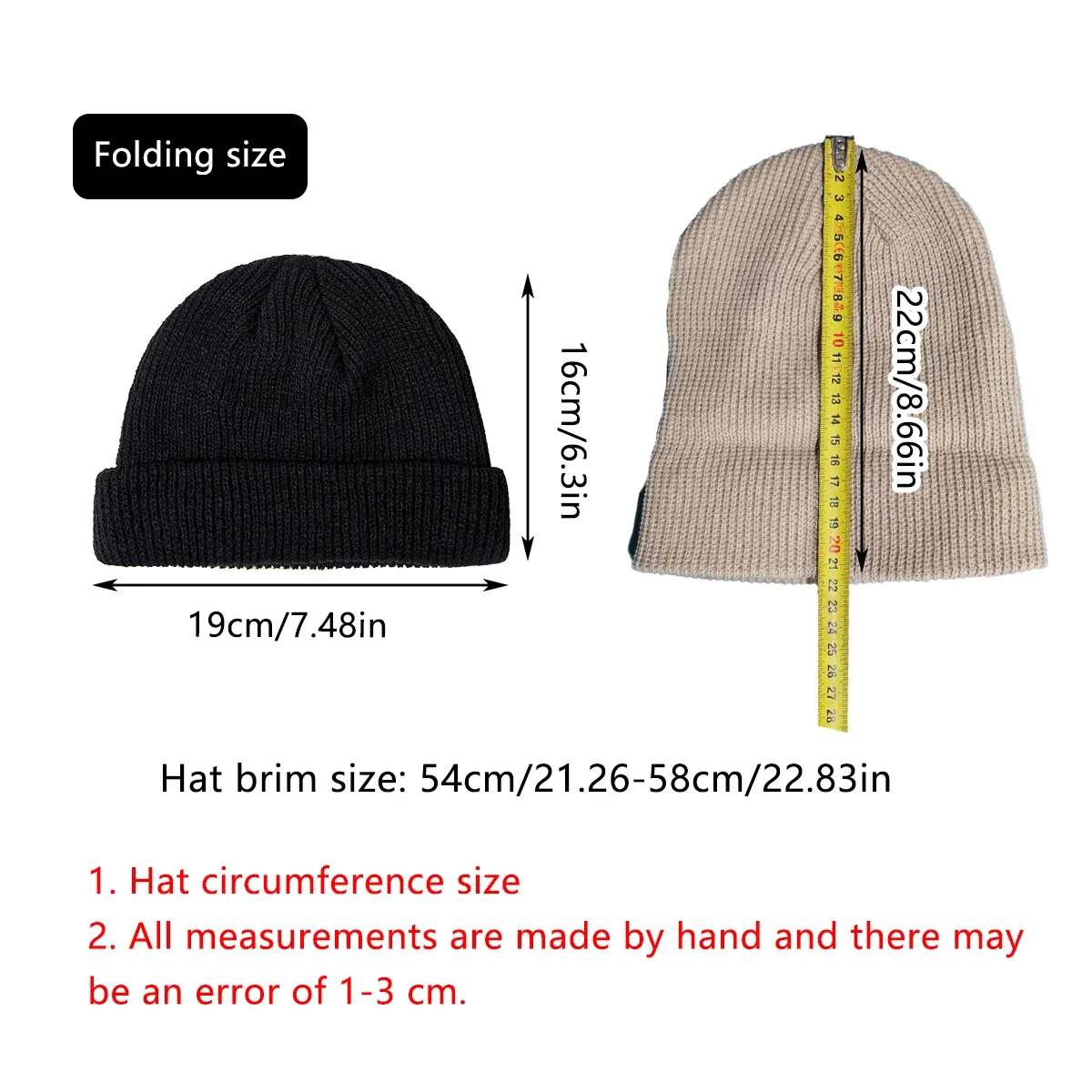 Men Women Mini Fisherman Beanie Winter Spring Hat Soft Knitted Docker Skull Cap - Dard Grey — image 3