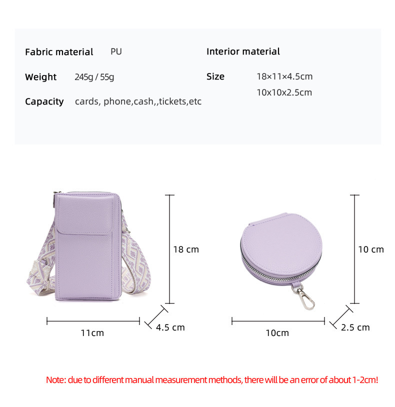 Apricot color Women's Multi-Functional Crossbody Phone Bag with Detachable Coin Purse, PU Leather Shoulder Bag with Credit Card Slots, Stylish Minimalist โ image 4
