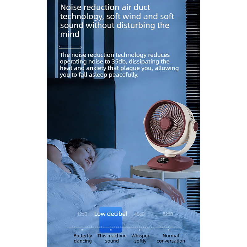 Desktop Oscillating Fan- Red โ image 3
