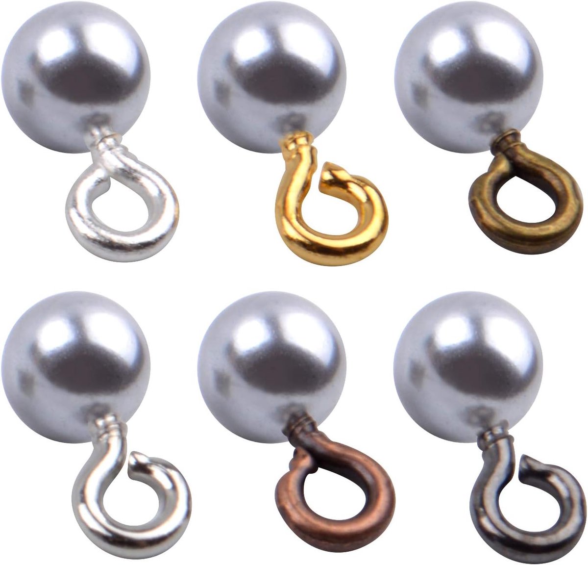 600 pieces - Screw hooks - Screw hook - Screw eyes - Screw eye - Small hook - Wall hook - Length 8 mm - Metal - color - with screw mounting - with storage box โ image 3
