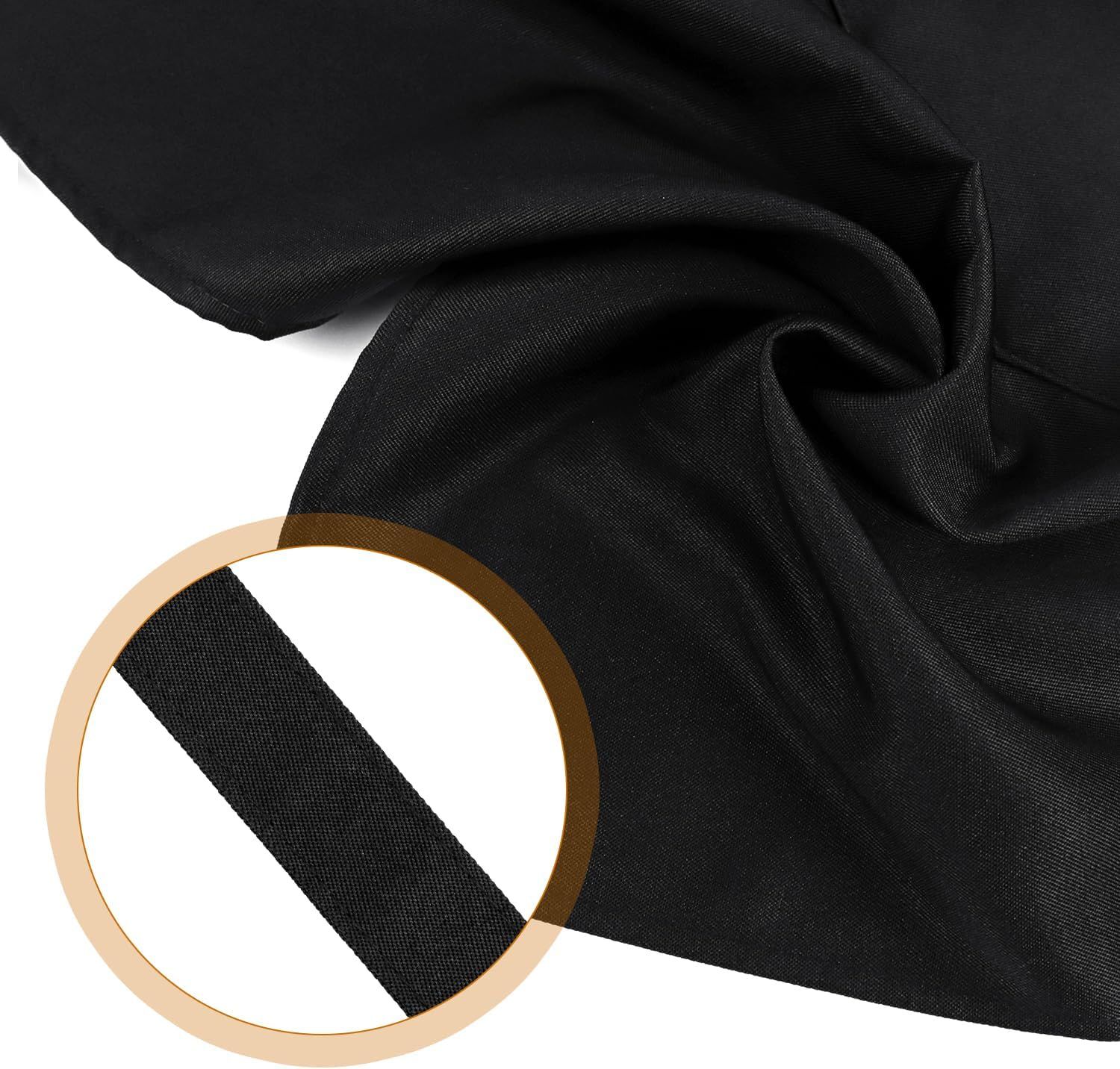 Waterproof Canvas Kitchen Apron with Adjustable Neck Strap and Front Pocket, Cooking and BBQ Apron for Adults, Black, 64.8 x 71.1 cm โ image 4