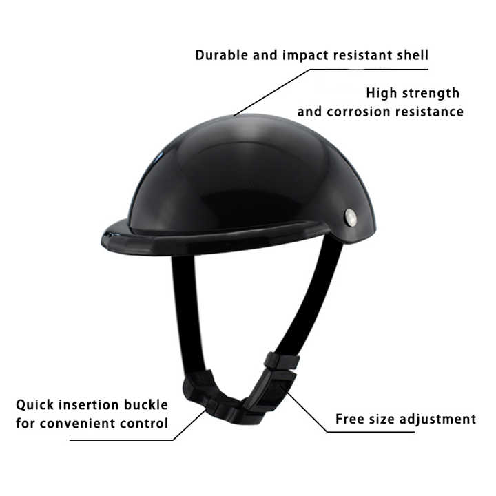 Size M Black Pet Helmet & Goggles Set - Adjustable Safety Gear for Dogs, UV Protection, Durable ABS Material, Stylish Outdoor Accessory โ image 5
