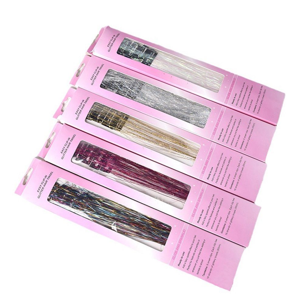 Blue Laser Iridescent Hair Extensions – 12-Piece Clip-In Highlight Strands (High-Temperature Fiber) — image 2