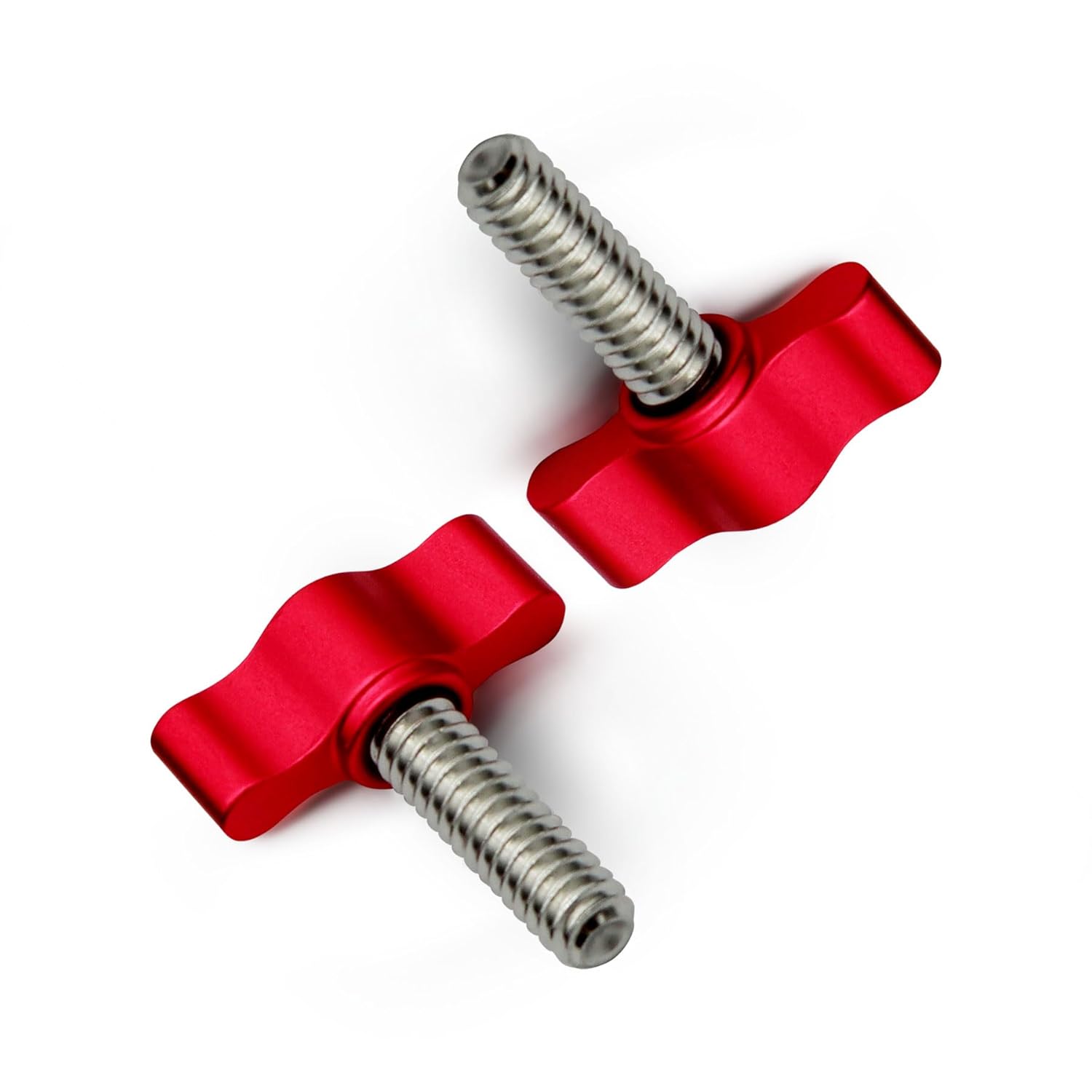 Xadnitu 1/4"-20 x 1 Thread Thumb Screw,Stainless Steel Standard/Coarse Thread with Red Adjustable Tee Wing Aluminum Knob to Remove Replace Hand Clamping โ image 2