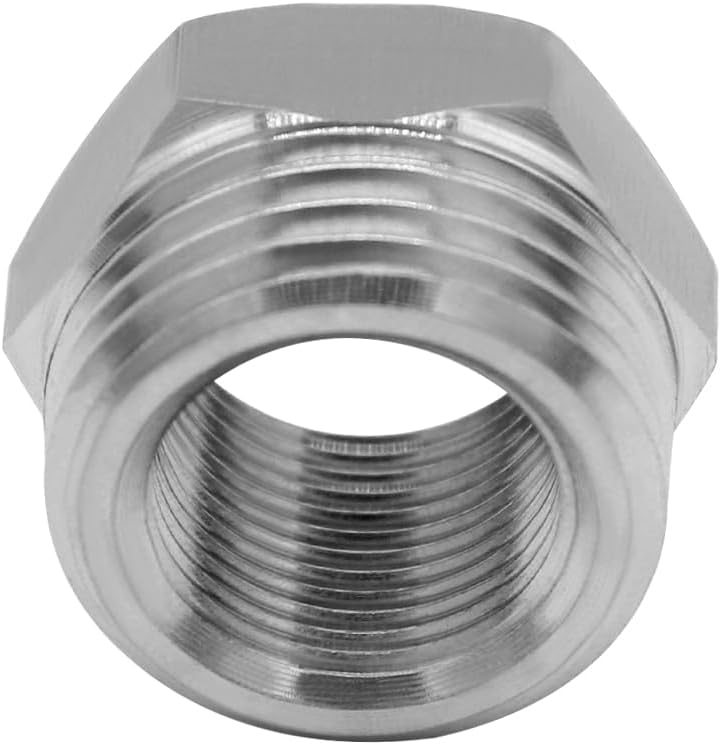 Stainless Water Line Adapter 3/8 Female to 1/2 NPT Male Reducer - Compression Fitting for Kitchen Bathroom Faucet Supply Hose, Stop Valve, Pipe Connector (Pack — image 6