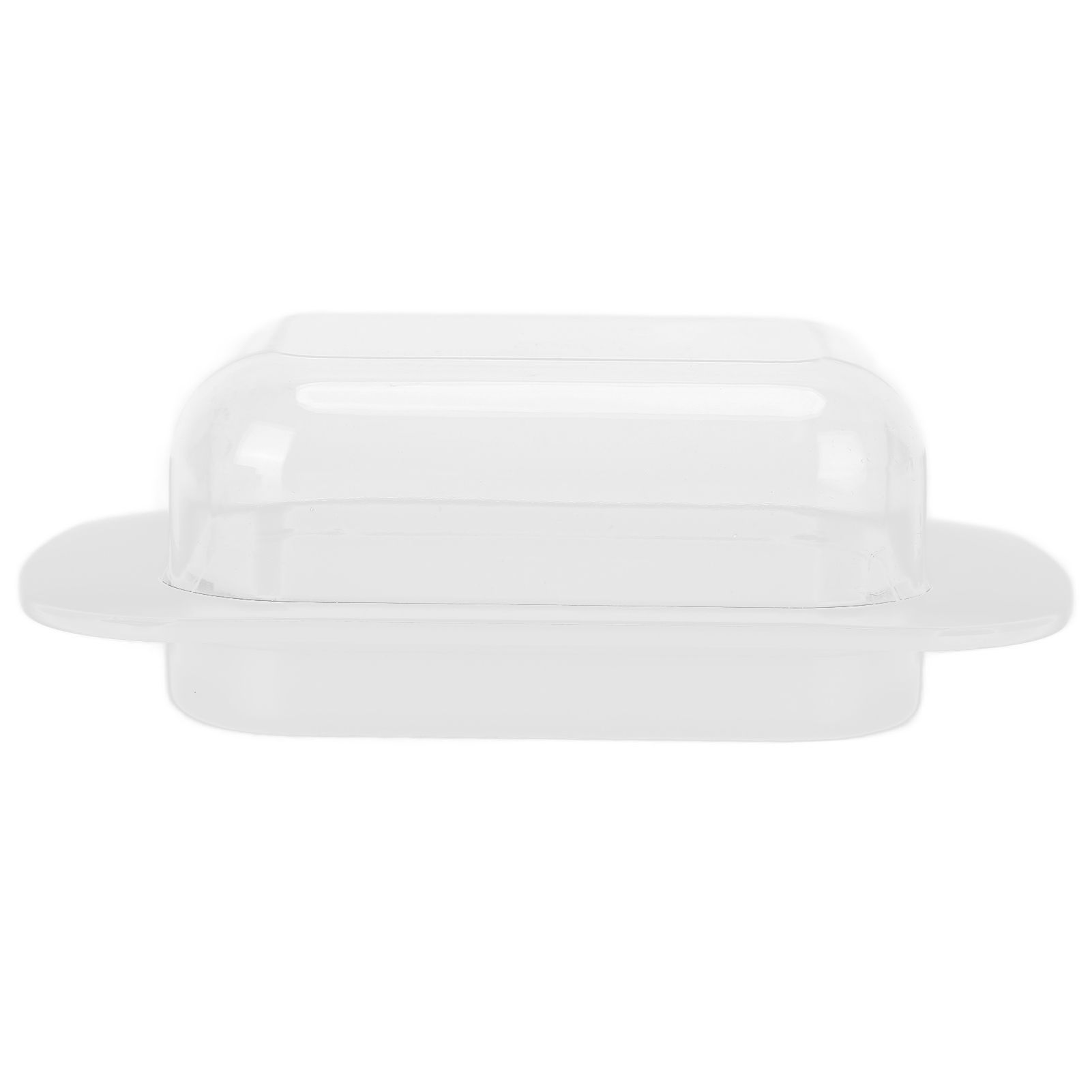 Wide Rectangular Butter Container with Lid Knife Portable Small Cheese Dish Holder Tray for Home KitchenWhite — image 4