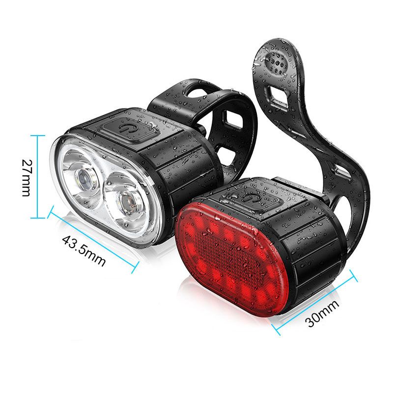 Bike Lights for Night Riding, USB Rechargeable LED Waterproof IPX5 Bicycle Lights Rear Taillight Set with Mode Memory and Super Bright 6 Modes Options โ image 2