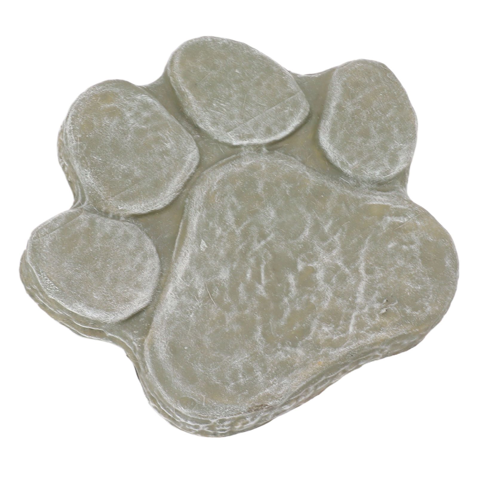 Dog Pawprint Memorial Stone DIY Lettering Dog Grave Marker Pet Monument for Outdoor Lawn Patio Mossy Green — image 4