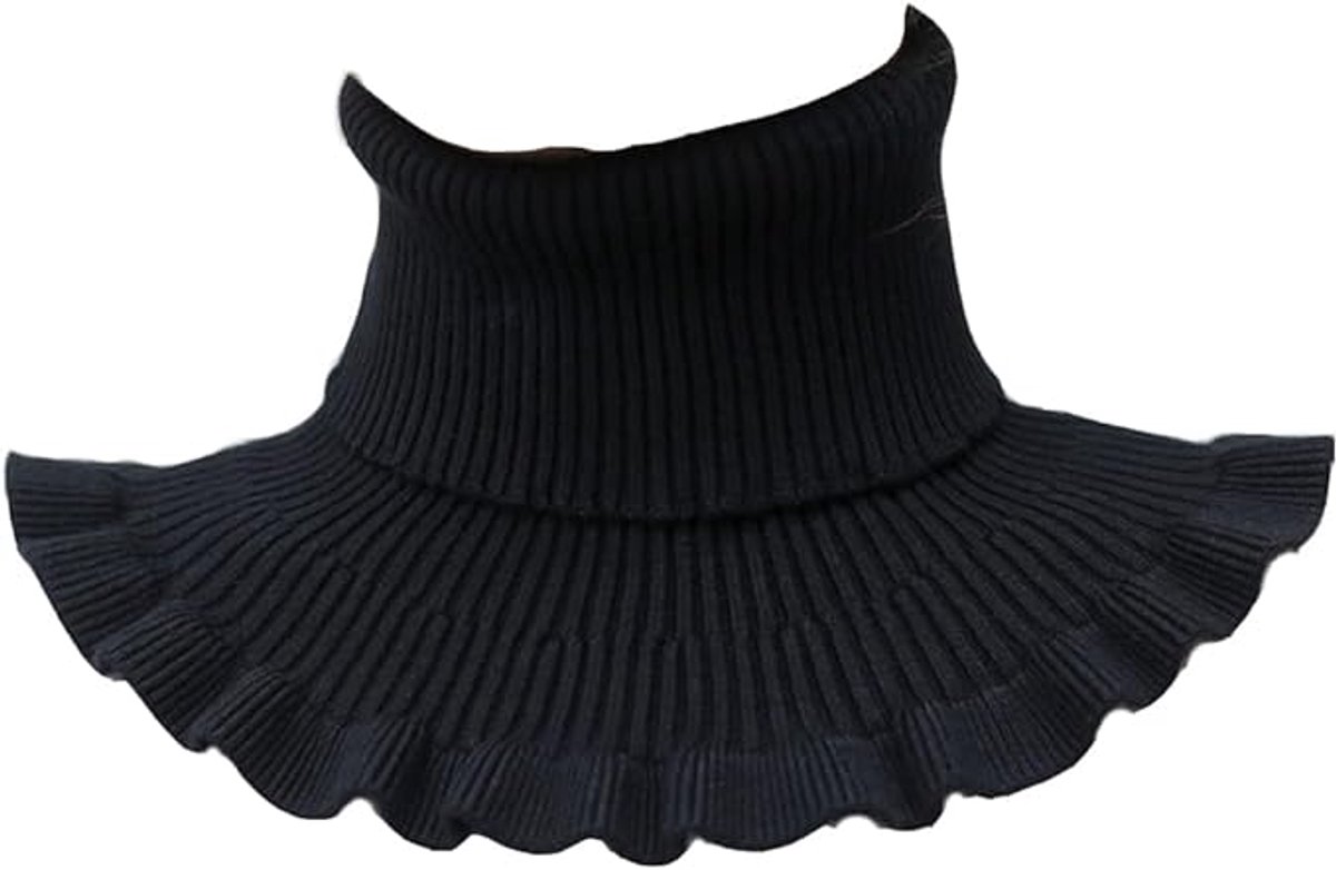 Neck Warmer - Faux Turtleneck - Knitted Warm Neck Warmer - Wearable for Everyday Use - Winter Essential for Women (Black) — image 2