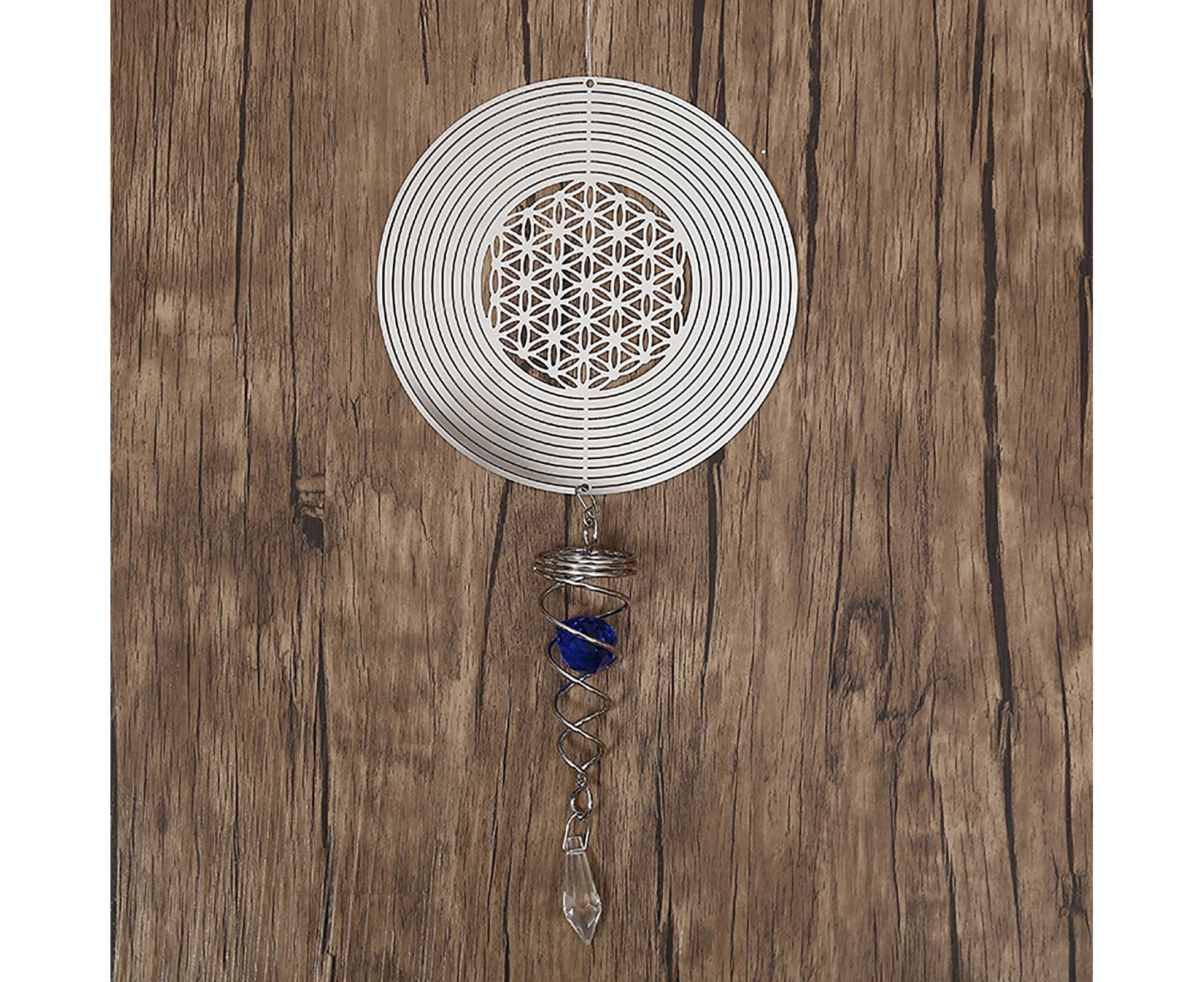 Metal Wind Spinner Rotating Animal Letter Pattern Hanging Pendant Home Ornament-#6 — image 5