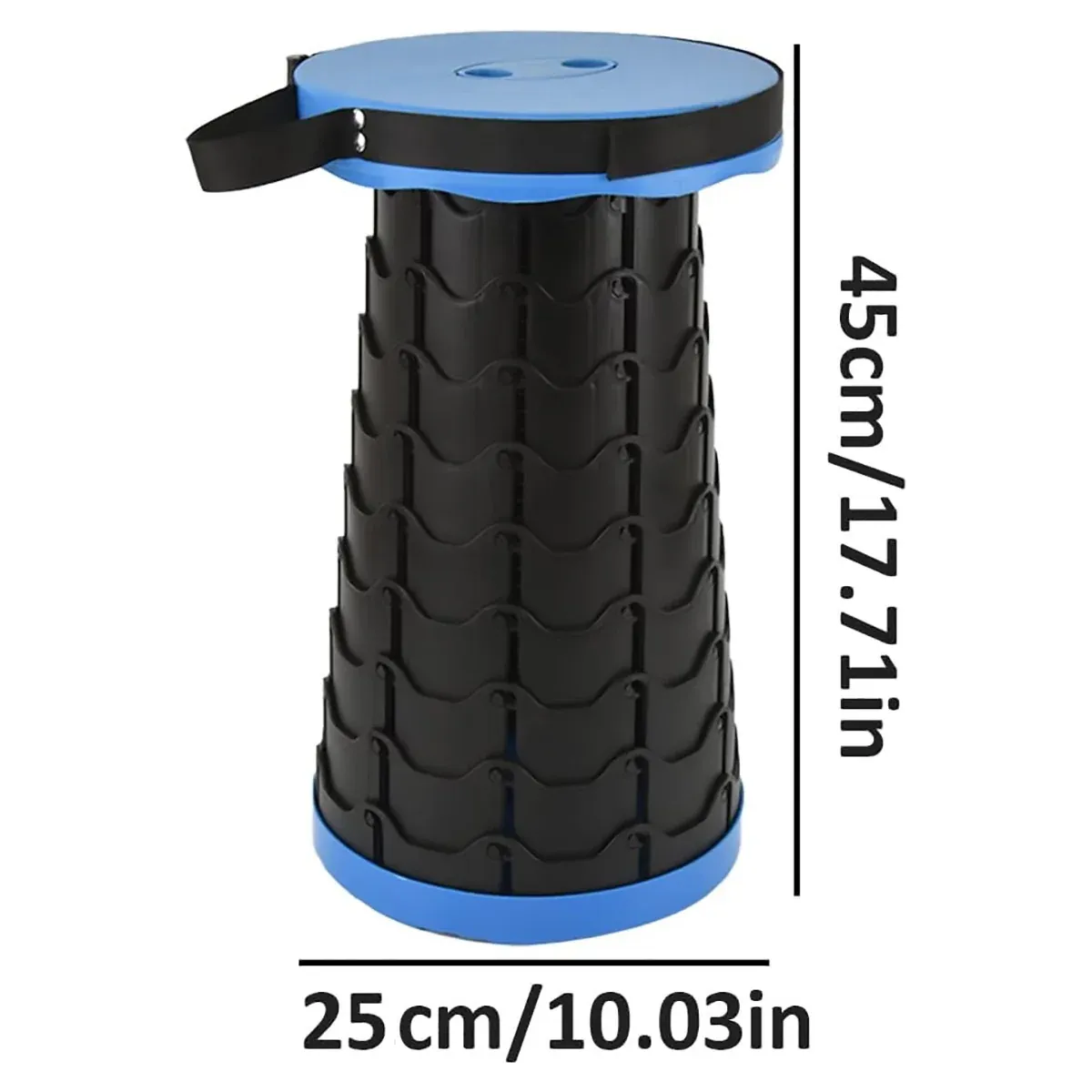 Portable Telescopic Folding Stool Travel Outdoor Seat Compact Retractable Chair - Orange โ image 4