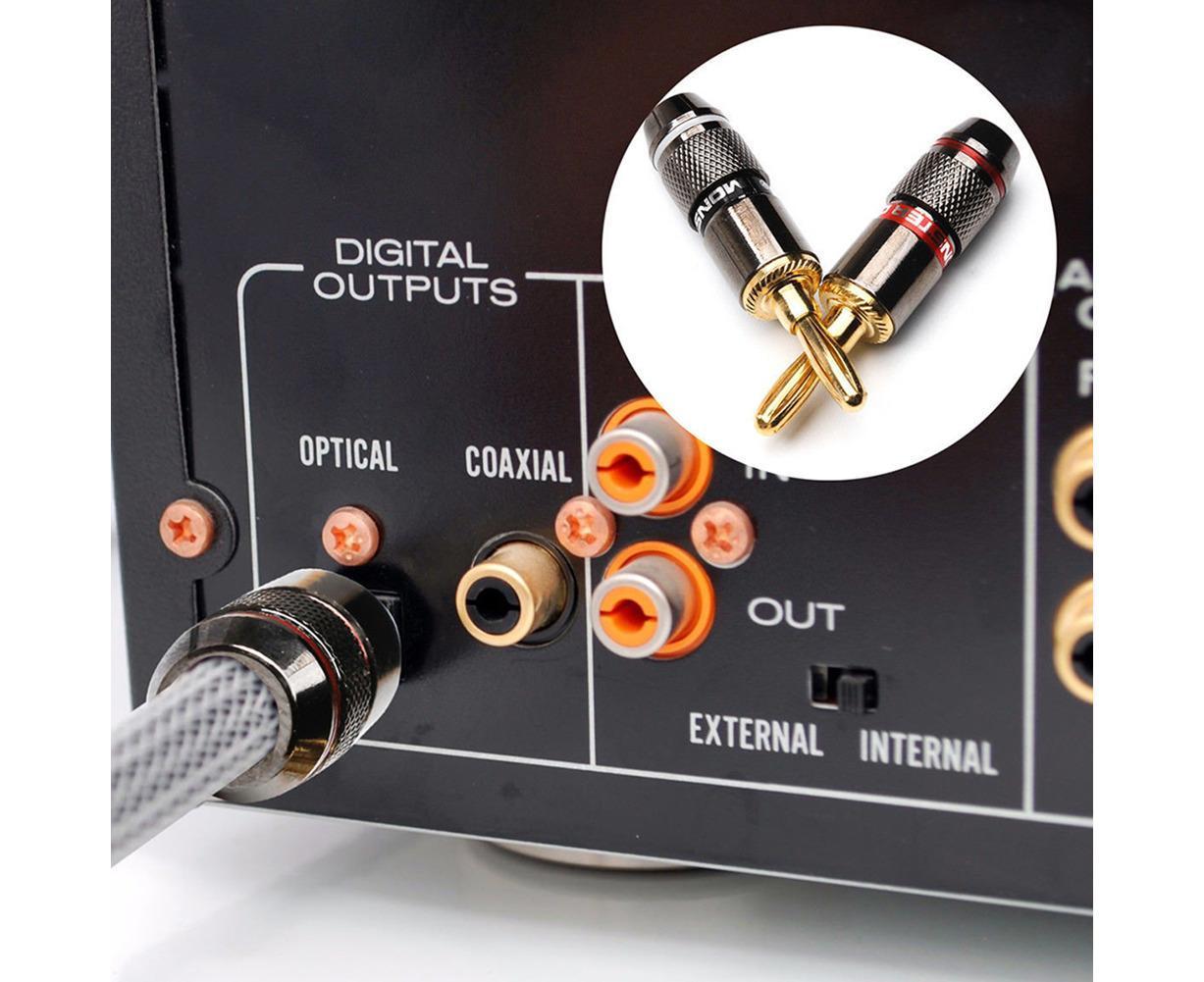 12Pcs 24K Gold Plated Zinc Alloy Banana Plugs Speaker Audio Video Connectors โ image 6