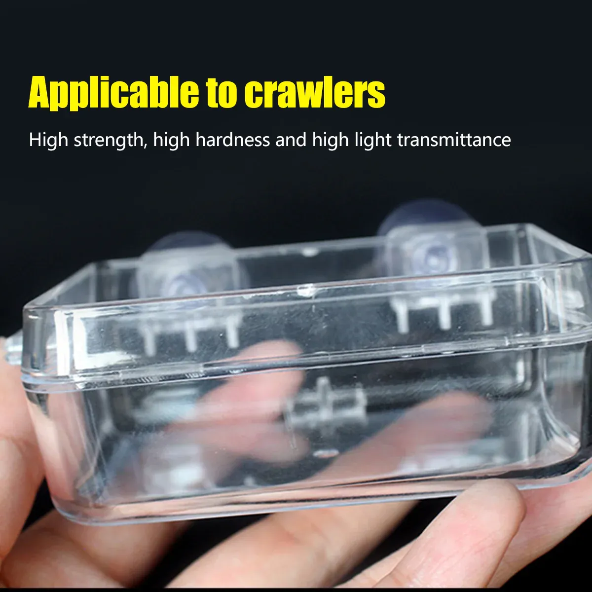 Suction Cup Reptile Feeder Dish Anti-escape Reptile Feeder For Snakes Turtles - Transparent - 6x9x2.5cm โ image 5