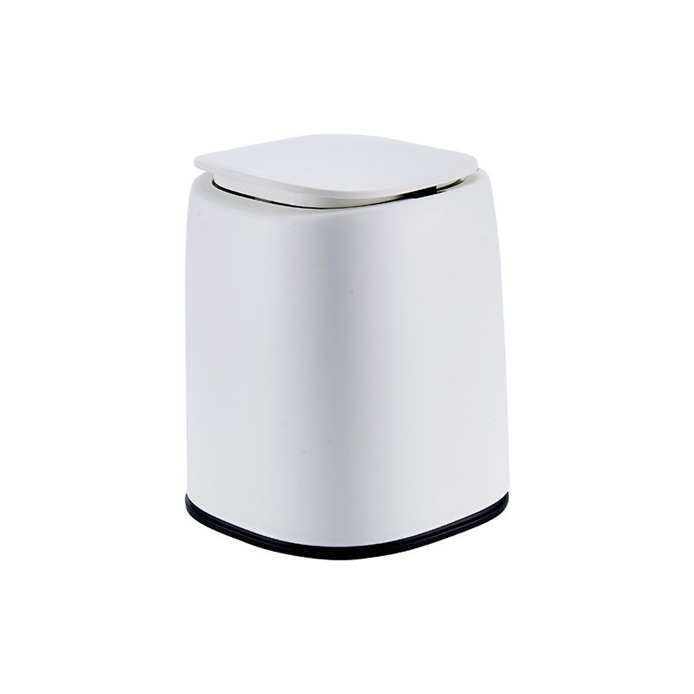 Mini Trash Can for Desk Stainless Steel mini Desk Trash can with Lid, Tiny Trash Can for Desk for Office, Home, Car（no Roll Bags）