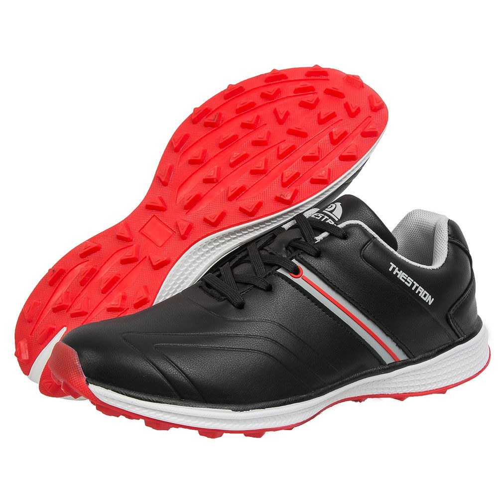 THESTRON Men's Waterproof Golf Shoes Microfiber Upper White US 6.5 (EUR 39) — image 6