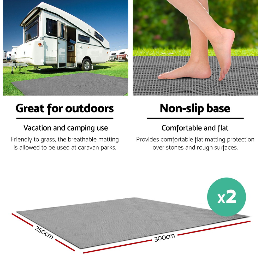 Weisshorn 3M X 2.5M Annex Matting Floor Mats Mesh Caravan Camping Annexe 2pcs โ image 6