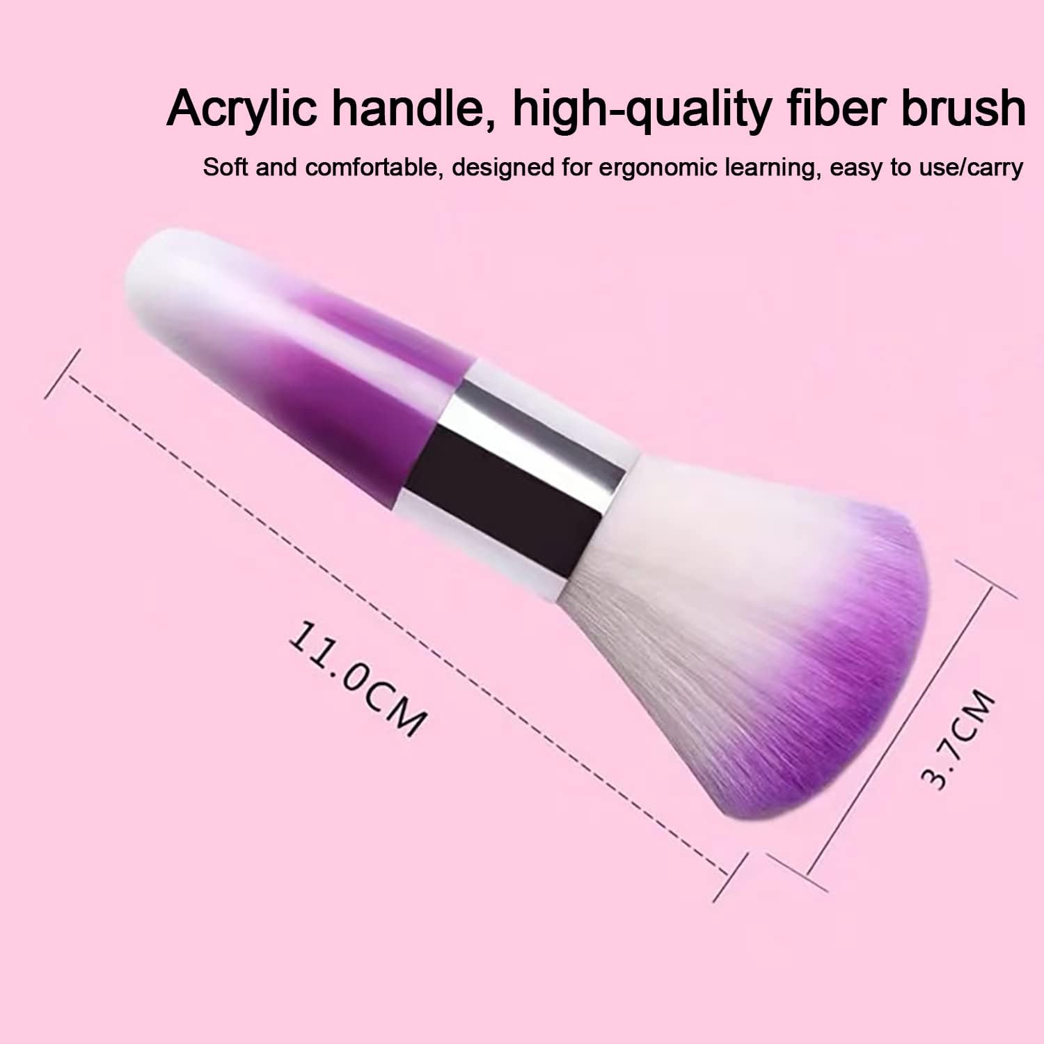 1Pc Pink Unicorn Nail Art Dust Remover Powder Brush Acrylic UV Gel Nail Cleaning Brush Blush Brushes Makeup Manicure Tool — image 2