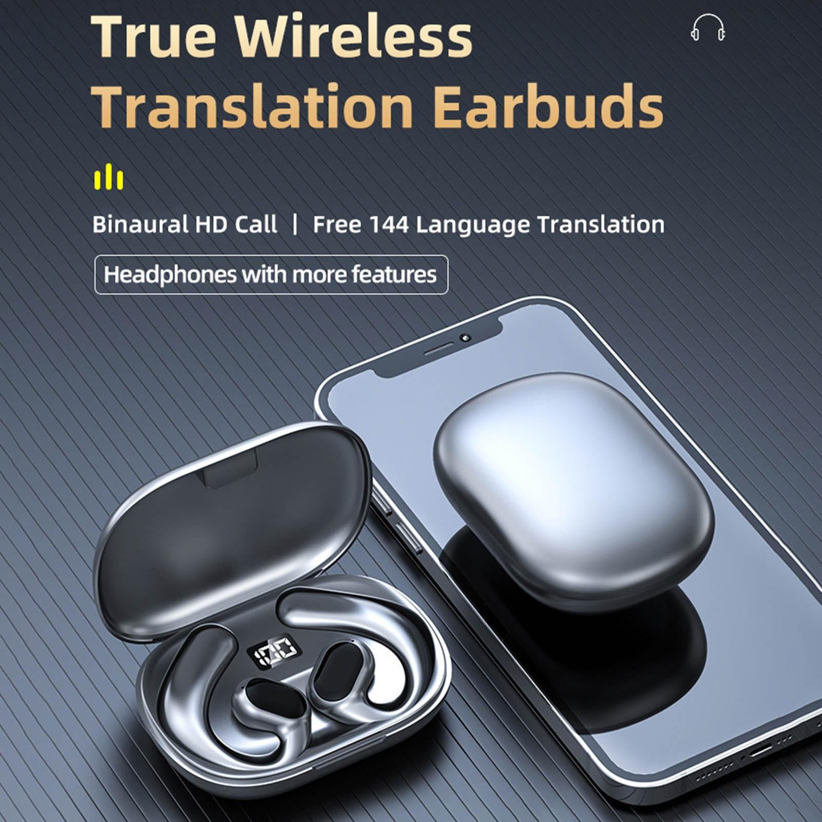 Language Translator Earbuds Multifunction Noise Reduction 144 Kinds Languages Real Time Translation Headphone Black — image 4