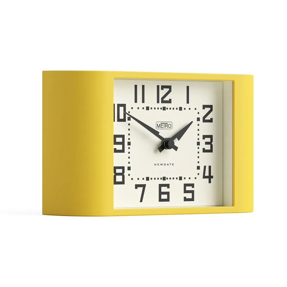 Newgate Mini Metro Mantel Clock-Yellow — image 3