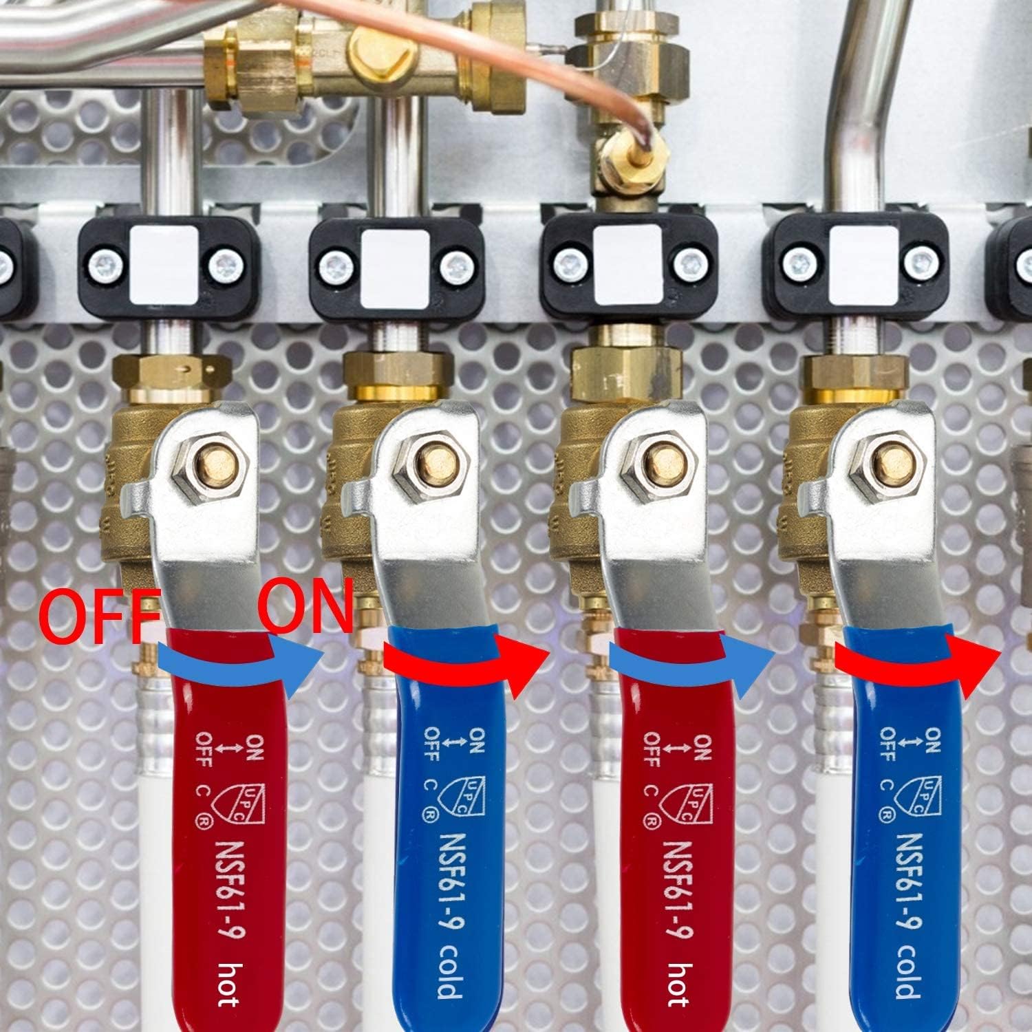 1/2 Inch Pex Full Port Shut Off Ball Valve + 3/4 Inch Pex Full Port Shut Off Ball Valve Hot and Cold — image 5