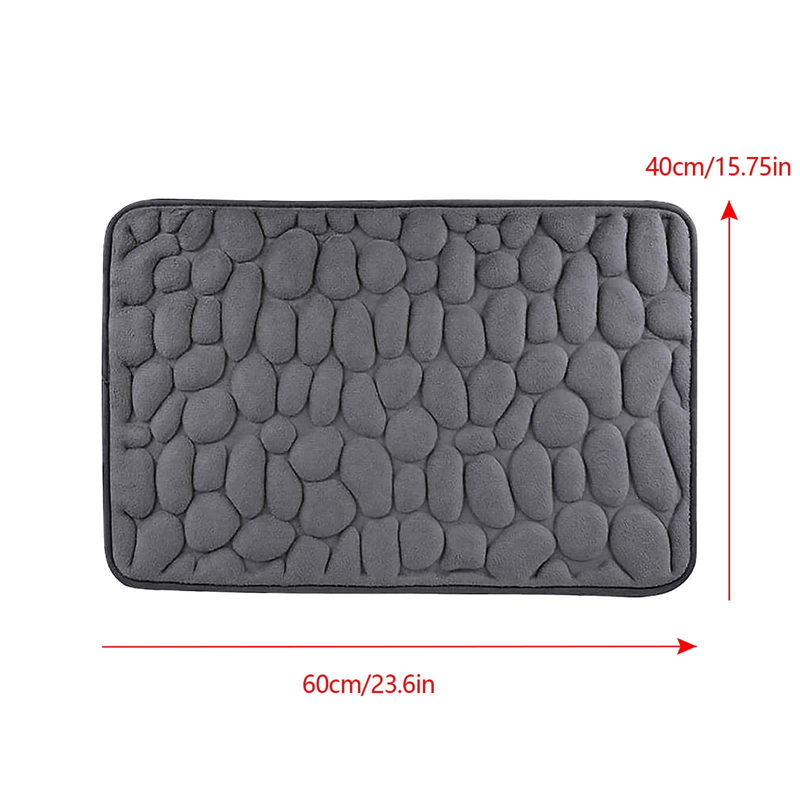 Bathroom Rugs - Ultra Absorbent Non-Slip Floor Bath Mat, Super Soft Shower Mat for Bath Tub, Machine Washable 16 × 24" (Brown) #C-Dark Gray — image 2