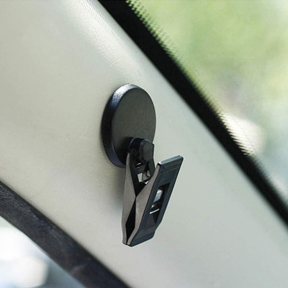Set of 2 car windshield parking ticket holders - clip-on memo holder for cars, vans and caravans - self-adhesive ticket clips — image 4