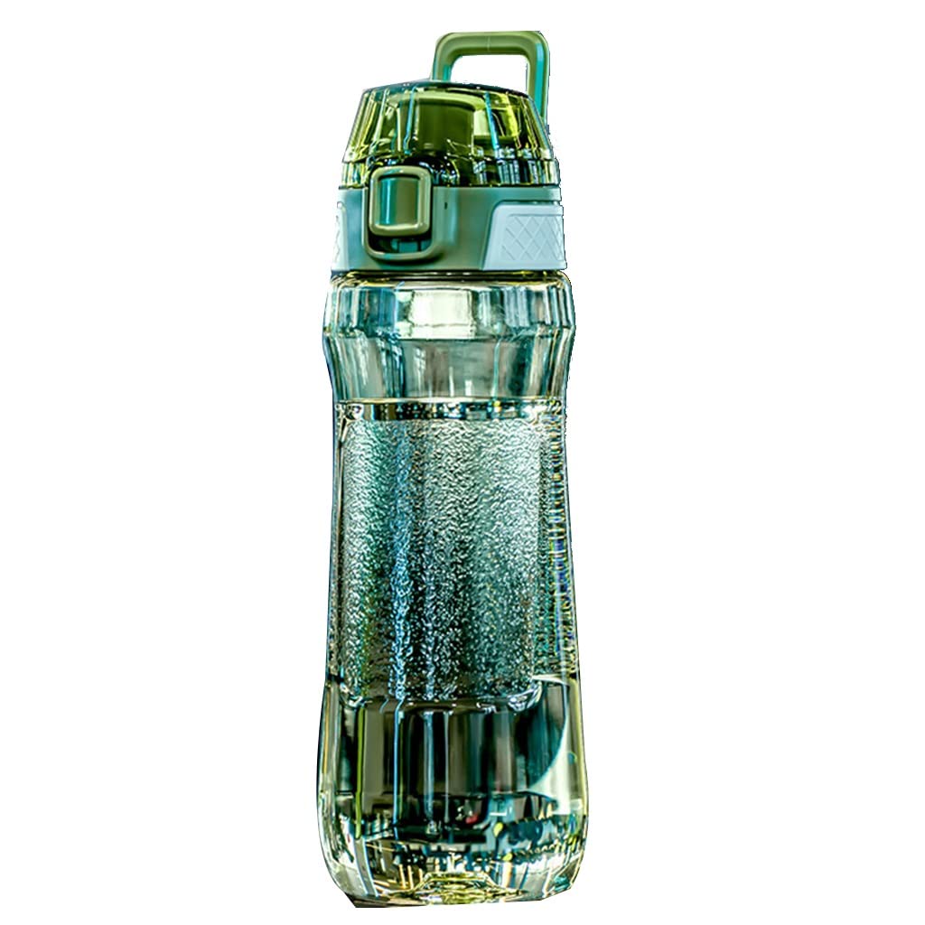 Portable Sport Water Bottle with Handle โ Large Capacity Fitness Water Bottle for Gym, Hiking, Cycling, Outdoor Use โ BPA-Free & Leak-Proof (Green,1000ml)
