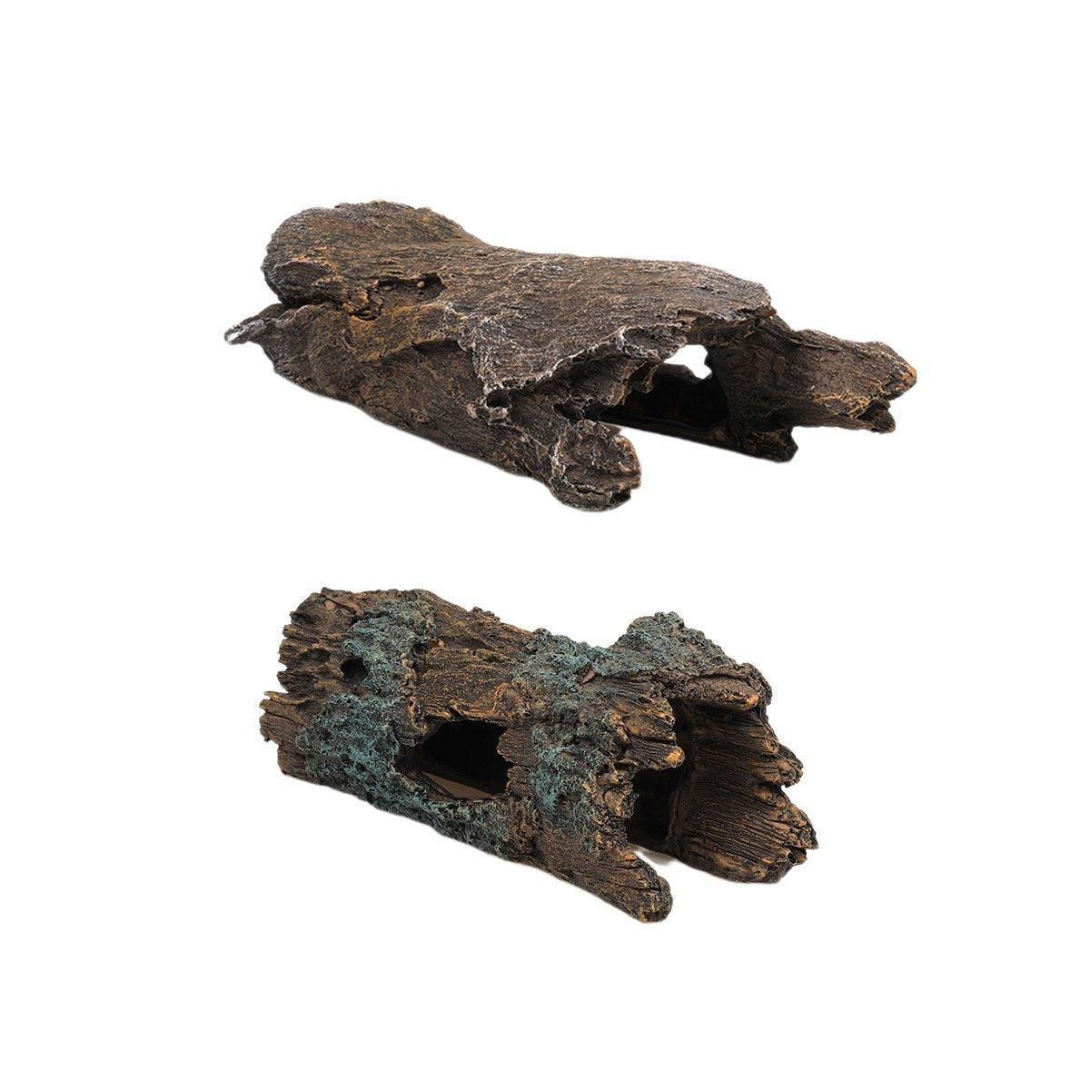 Tree Log Hide Ornament Trunk Tunnel Fish Reptile Tank Resin Aquarium Decoration - Large — image 3