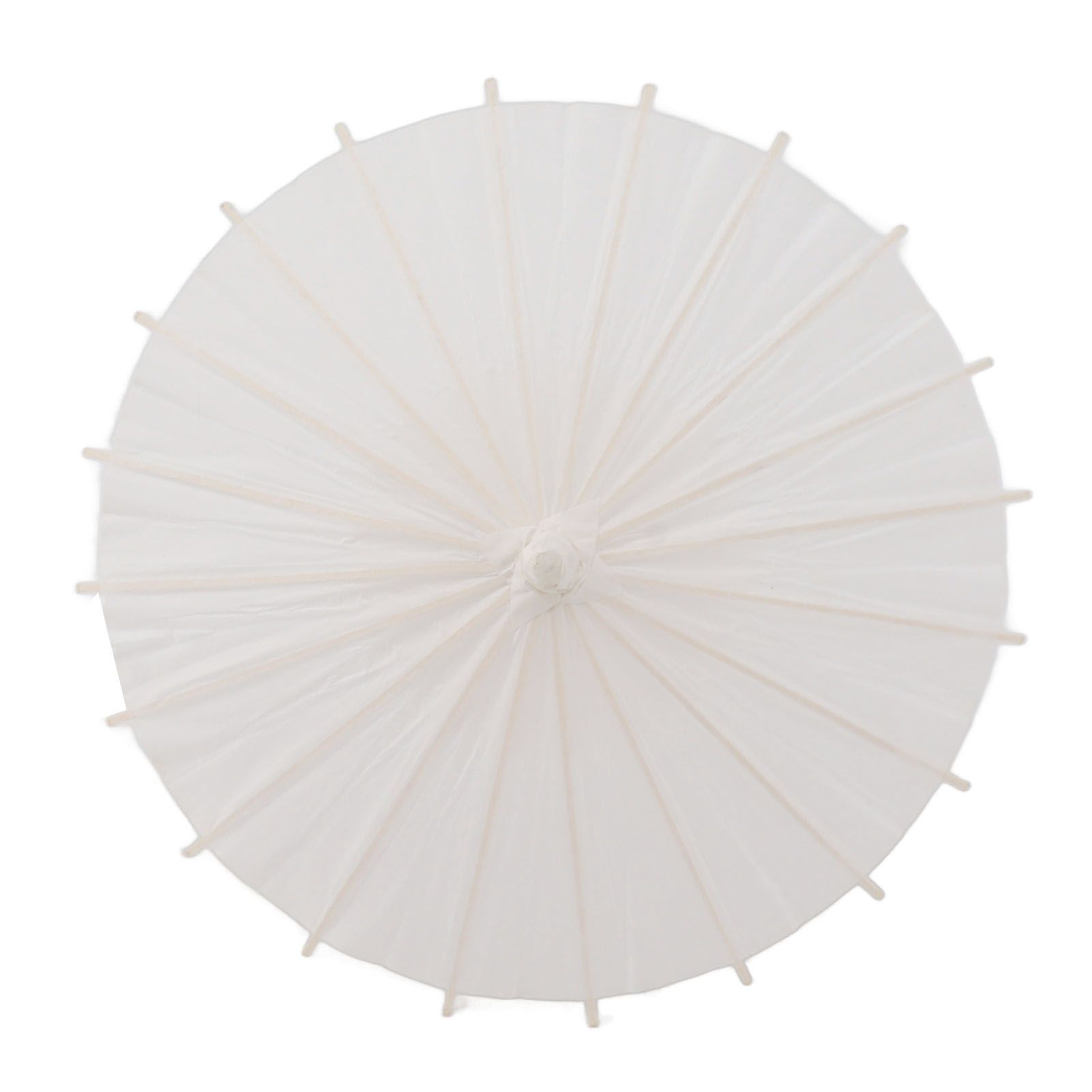 Kids Paper Parasol Bamboo and Paper Chinese Style Elegant White DIY Paper Umbrellas for Decoration 28cm/11in โ image 4